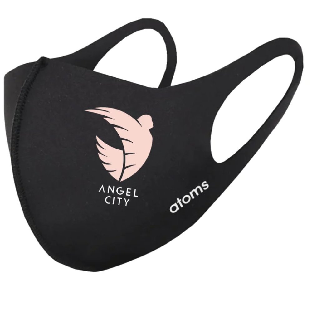 ANGEL CITY Atoms Unisex Black Crest Mask in Small NWT